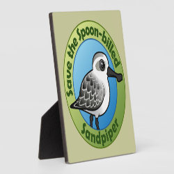 Save the Spoon-billed Sandpiper Photo Plaque 5.25