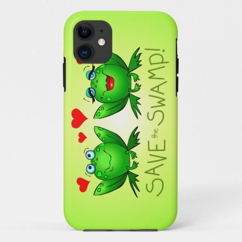 Save the Swamp Frog Love iPhone Case