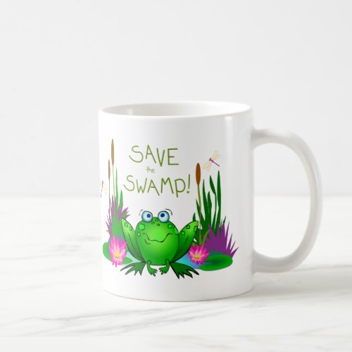 Save the Swamp Twitchy the Frog Coffee Mug