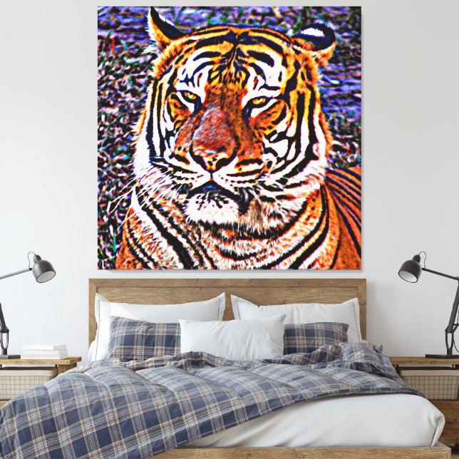 Save The Tigers Canvas Print (Insitu(Bedroom))