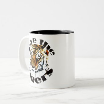 Save the Tigers Two-Tone Coffee Mug | Zazzle
