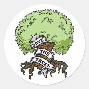 Save The Trees Classic Round Sticker