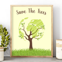 Save The Trees Ecology Environmental Eco Poster