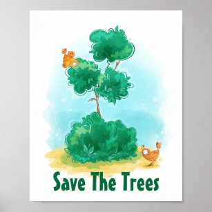 how to make a poster on save trees
