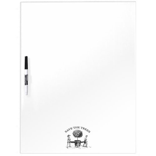 Save the Trees Vintage Illustration Erase Board