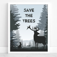 Save The Trees Woodland Forest Animals Environment