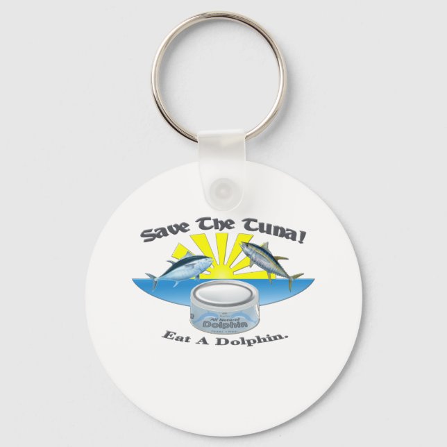Save The Tuna! Keychain (Front)