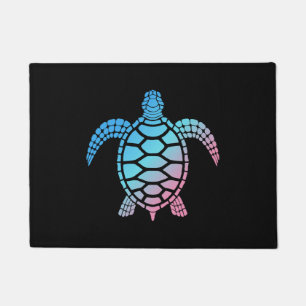 Save The Turtle Amazing Art Of Turquoise Light Doormat