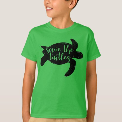 Save the Turtles Animal Activist Marine Life Kids T_Shirt