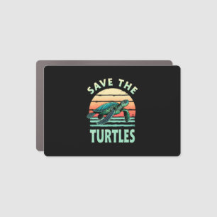 Save The Turtles Animal Turtle Pet Lover (1) Car Magnet