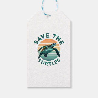 Save The Turtles Animal Turtle Pet Lover (1) Gift Tags