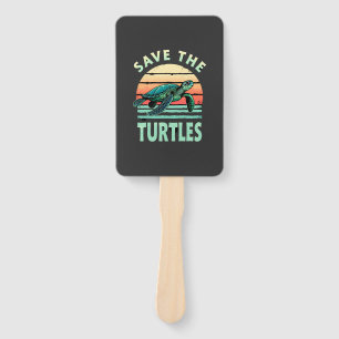 Save The Turtles Animal Turtle Pet Lover (1) Hand Fan