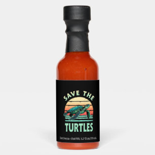 Save The Turtles Animal Turtle Pet Lover (1) Hot Sauces