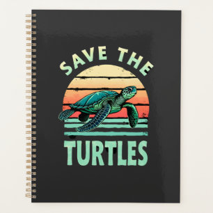 Save The Turtles Animal Turtle Pet Lover (1) Planner