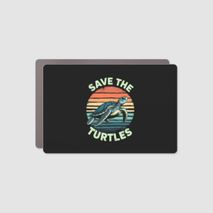 Save The Turtles Animal Turtle Pet Lover (2) Car Magnet