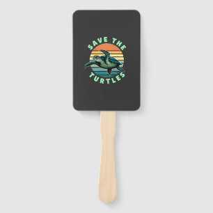 Save The Turtles Animal Turtle Pet Lover (3) Hand Fan