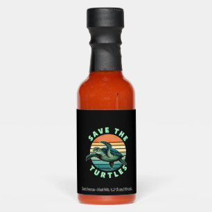 Save The Turtles Animal Turtle Pet Lover (3) Hot Sauces