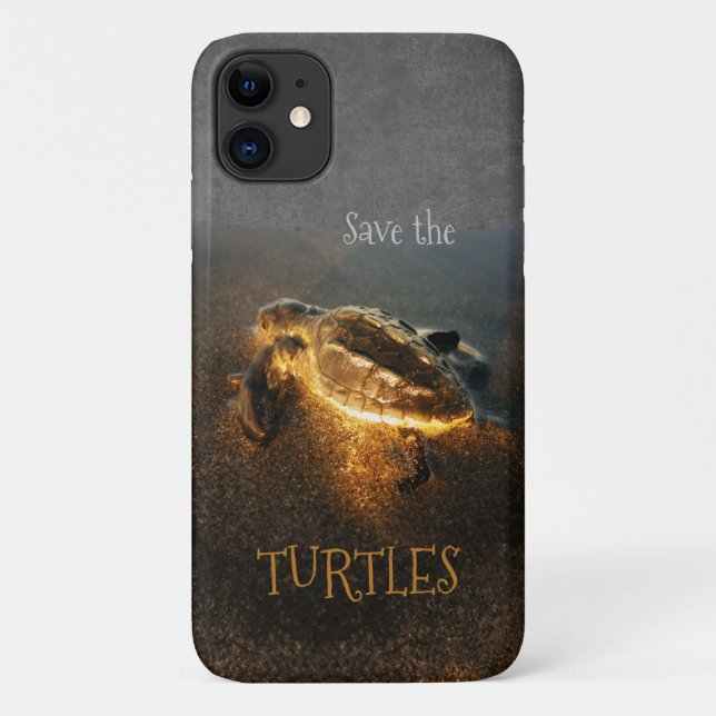Save the Turtles 🐢 (customizable) Phone Case (Back)