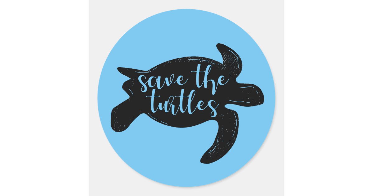 Funny Turtle Skip The Straw Save A Sea Turtle' Sticker