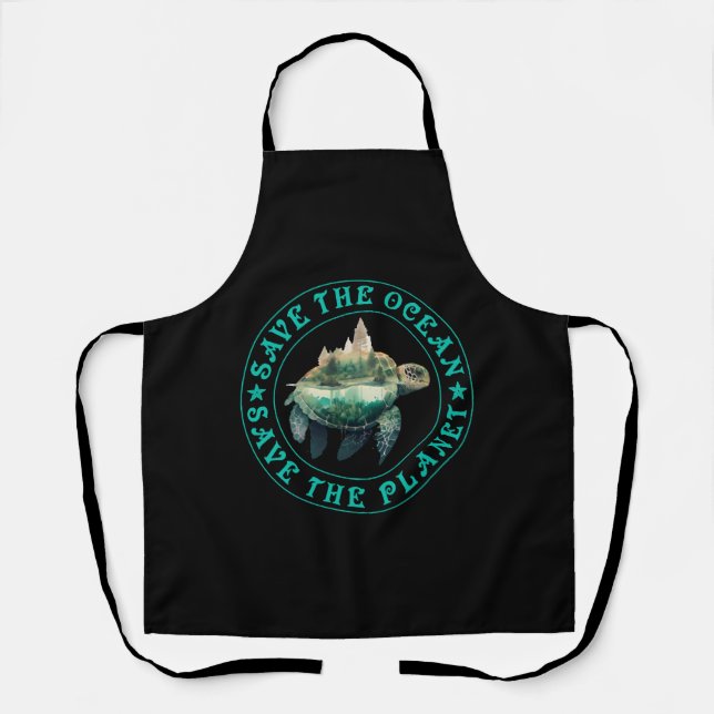 Save the Turtles Environmental protection Ocean    Apron (Front)