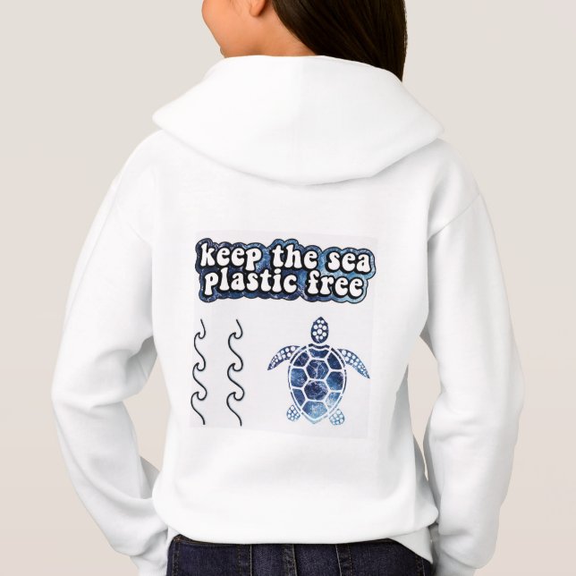 SAVE THE TURTLES, Keep the sea plastic free Hoodie (Back)