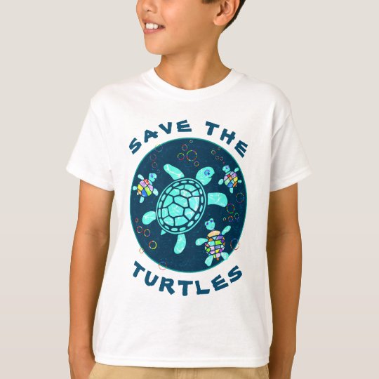 Save the Turtles Kid's T-Shirt | Zazzle.com