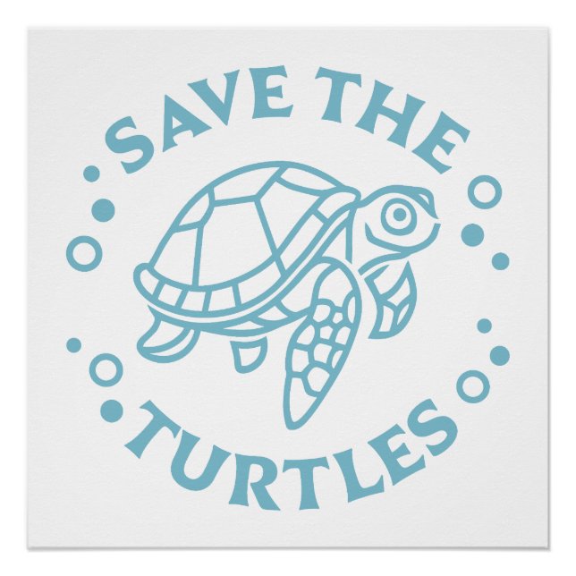 Save the turtles poster (Front)