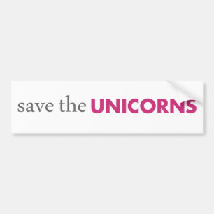 Save the Unicorns Bumper Sticker