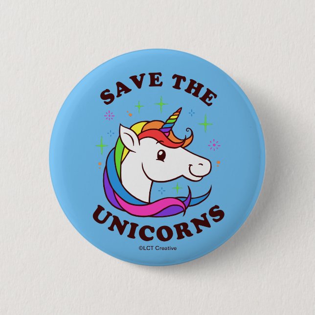Save The Unicorns Button (Front)