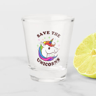 Save The Unicorns Shot Glass