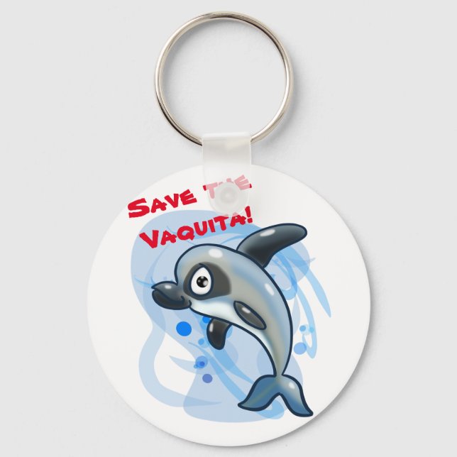Save the Vaquita! Keychain (Front)