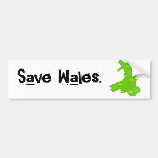 save the Wales. Bumper Sticker