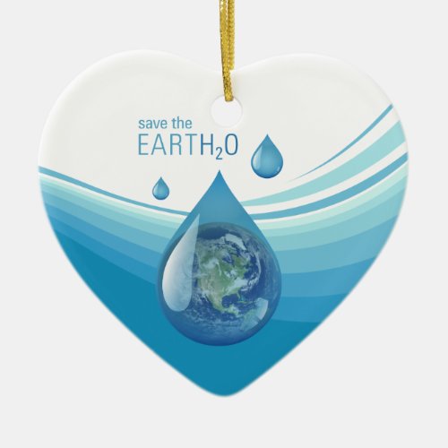 Save the Water ornaments