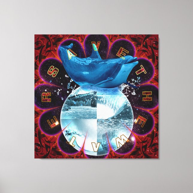 Save The Water - Wrapped Canvas Print (Front)