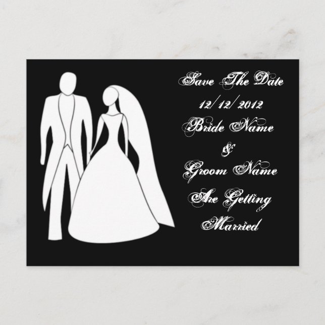 Save The Wedding Date Postcard (Front)