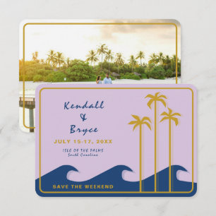 Save the Weekend Destination Tropical Wedding Date