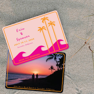 Save the Weekend Destination Tropical Wedding Date