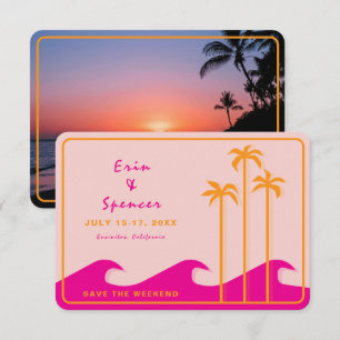 Save the Weekend Destination Tropical Wedding Date