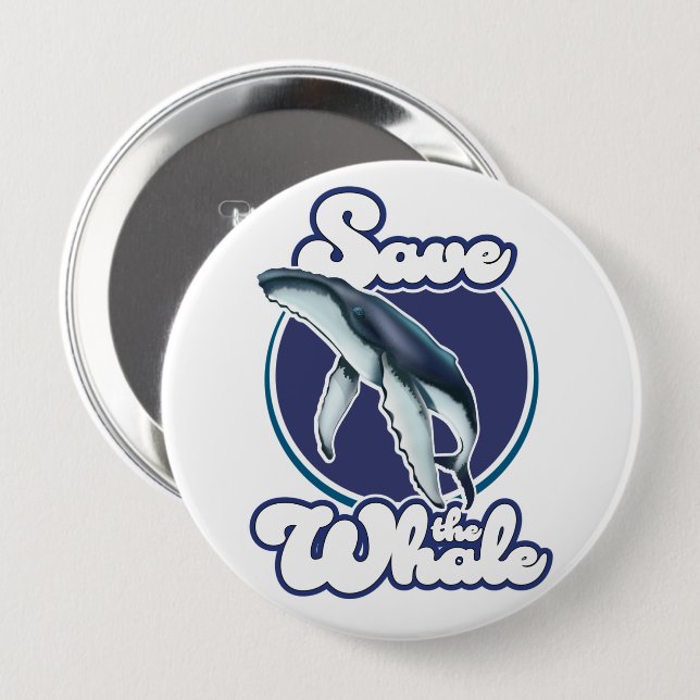 Save the Whale Button (Front & Back)