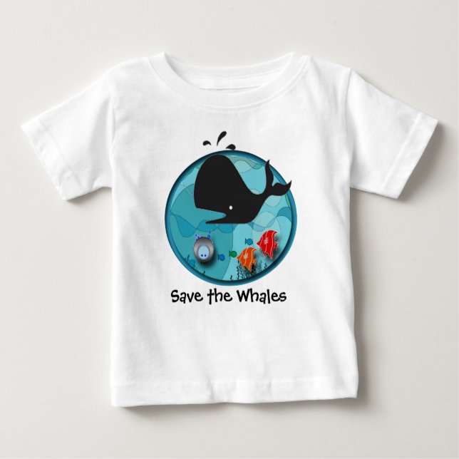 Save the Whales Baby T-Shirt (Front)