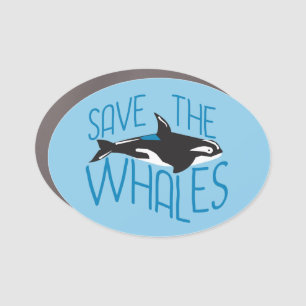 Save the Whales Car Magnet
