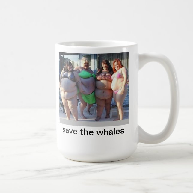 save the whales coffee mug (Right)
