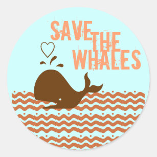 Save The Whales - Environmentally Conscious Classic Round Sticker