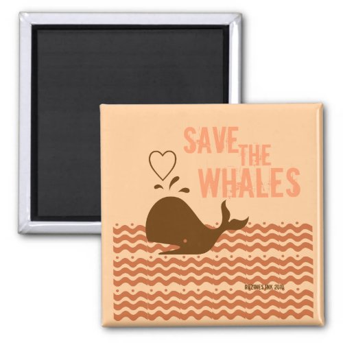 Save The Whales _ Environmentally Conscious Magnet