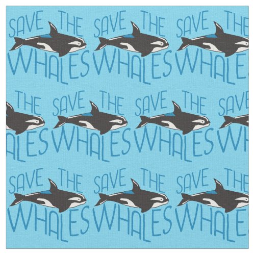Save the Whales Fabric