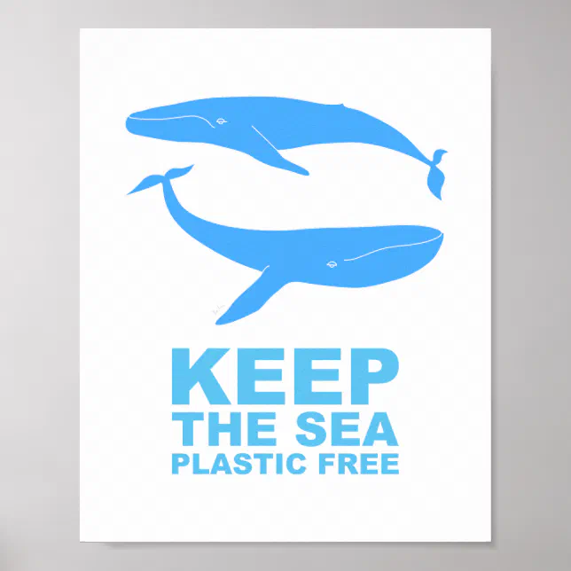 Save the Whales · Keep the Sea Plastic Free Apron Poster | Zazzle