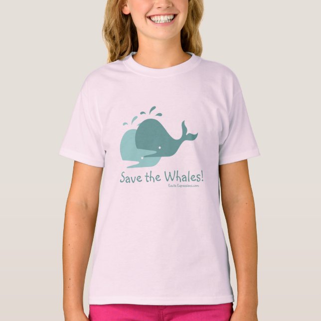 Save the Whales! Kids Tee (Front)