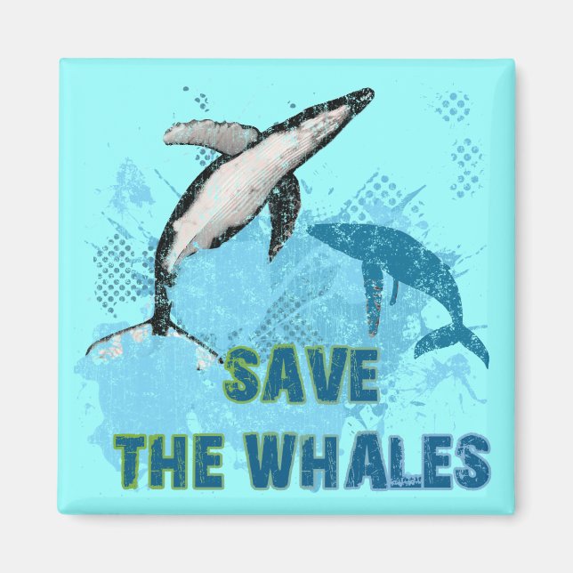 SAVE THE WHALES MAGNET (Front)
