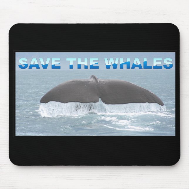 Save the Whales Mouse Pad (Front)