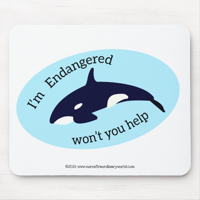 Save the Whales Mouse Pad (Front)